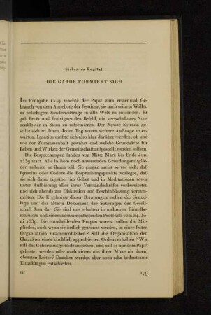 Siebentes Kapitel Die Garde formiert sich