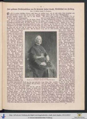 Zum goldenen Priesterjubiläum von Dr Friedrich Justus Knecht, Weihbischof von Freiburg.