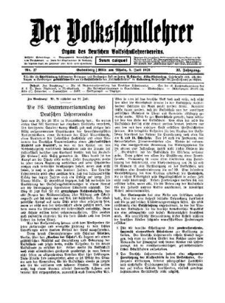 Die 36. Vertreterversammlung des Deutschen Lehrervereins
