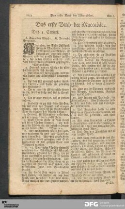 Das erste Buch der Maccabäer.