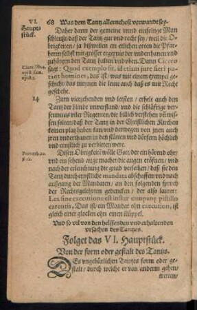 Folget das VI. Hauptstück.