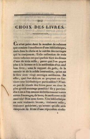 Traité du choix des Livres