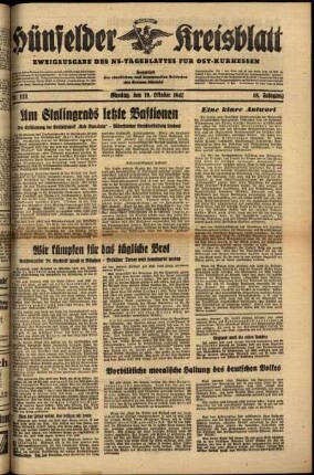 Ausgabe vom Montag, den 19. Oktober 1942.