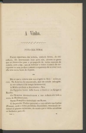 A vinha. : (Viti-cultura)