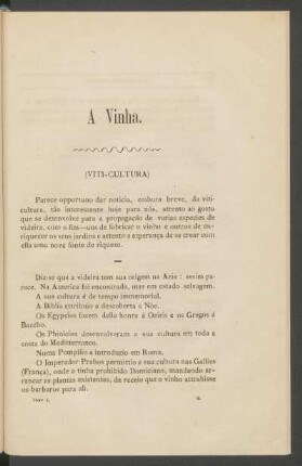 A vinha. : (Viti-cultura)