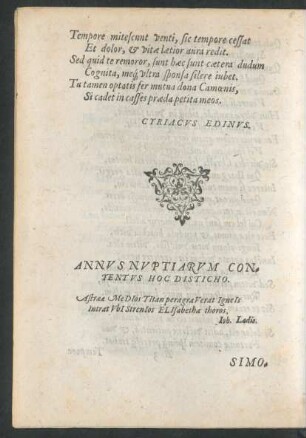 Annus Nuptiarum ...