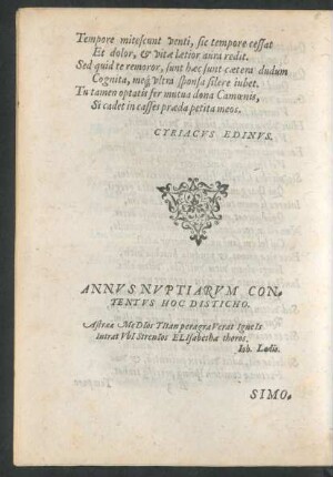 Annus Nuptiarum ...