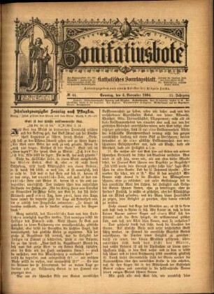 Ausgabe vom Sonntag, den 04. November 1894.