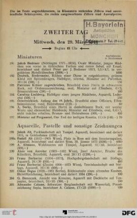 Zweiter Tag (Mittwoch, den 29. März 1944)