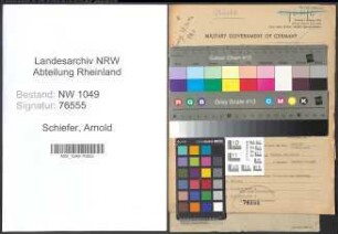 Entnazifizierung Arnold Schiefer , geb. 24.09.1904 (Angestellter)