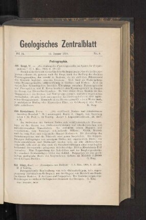 15. Januar 1920. No. 6.