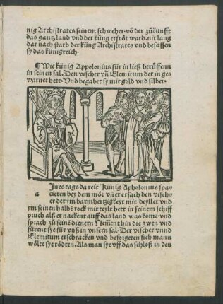 Wie künig Appolonius für in ließ berüffen in seinem sal ...
