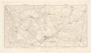 Bebauungsplan der Stadterweiterung, Templin: Planungsunterlage Übersichtsplan aus Messtischkarte 1884 (1919) Teilblatt 1399 (Gandenitz) und Teilblatt 1400 (Templin), 1:25000