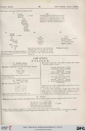 Pars octava: Cilicia