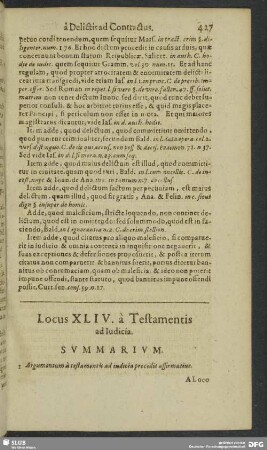 Locus XLIV. à Testamentis ad Iudicia