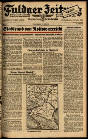 Ausgabe vom Donnerstag, den 23. Juli 1942.