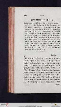 Neunzehnter Brief