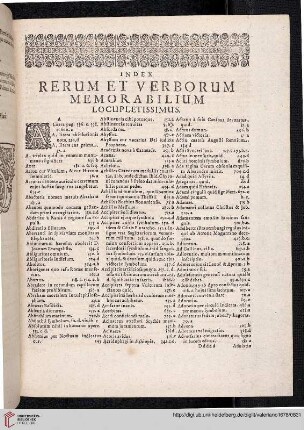 Index rerum et verborum