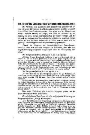 Ein Notruf des Verbandes der Bergarbeiter Deutschlands