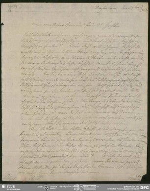 Eigenh. Brief von August Wilhelm von Schlegel an Georg Joachim Göschen, Amsterdam, 14.12.1794