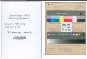 Entnazifizierung Heinrich Schallenberg , geb. 28.01.1883 ()