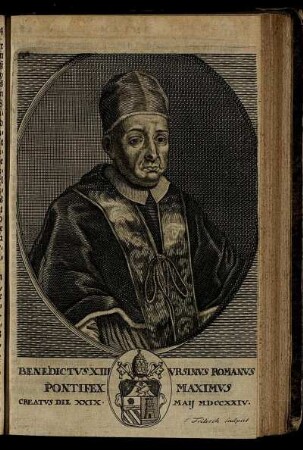 Benedictus XIII Ursinus Romanus Pontifex Maximus