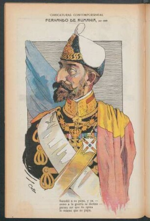 Fernando de Rumania : Caricaturas contemporáneas
