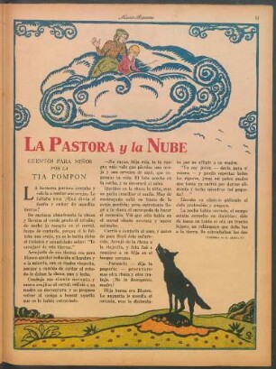 La pastora y la nube : Cuentos para niños por la Tía Pompón