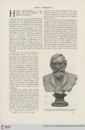 36.1908/09(1909) = Nr. 144: Henri Harpignies : a review of his career