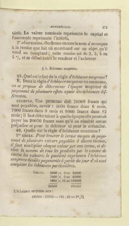 § 4. Échéance moyenne