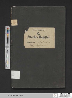 Sterberegister Booßen 1874