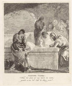 Der Leichnam Jesu wird ins Grab gelegt (14. Station des Kreuzwegs), aus der Folge "Via Crucis"