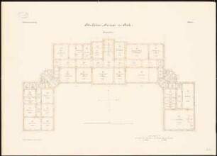 Schullehrer-Seminar, Stade Hauptgebäude: Hauptgeschoss 1:100