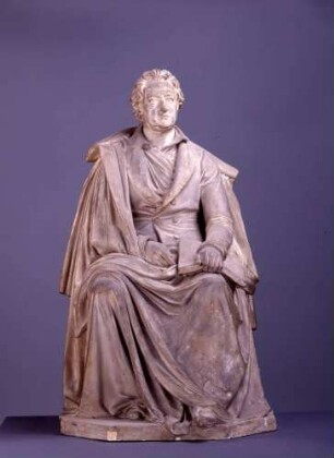 Johann Wolfgang von Goethe. Entwurf zur Sitzstatue für das Erste Hoftheater in Dresden
