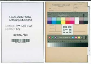 Entnazifizierung Alex Betting , geb. 01.08.1905 (Polizeibeamter)
