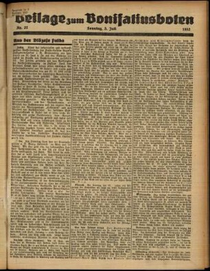 Zweite Ausgabe vom Sonntag, den 03. Juli 1932.