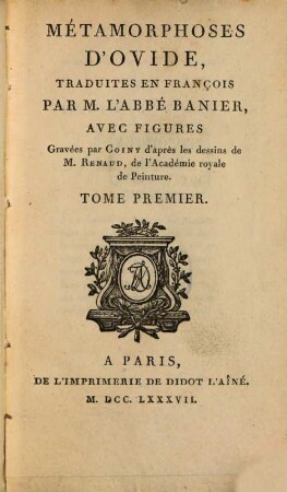 Métamorphoses D'Ovide, 1