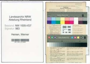 Entnazifizierung Werner Heinen , geb. 23.10.1896 (Studienrat)
