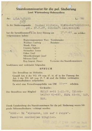 Bucher, Wilhelm