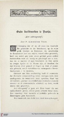 Oude Beeldwerken te Parijs