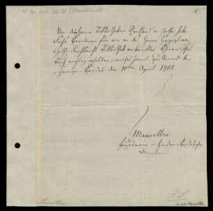 Brief von Jakob Mauvillon an Heinrich August Ottokar Reichard