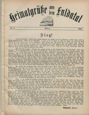 4.1915: Heimatgrüße aus dem Fuldatal
