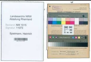 Entnazifizierung Heinrich Spielmann , geb. 05.11.1901 (Schmied)