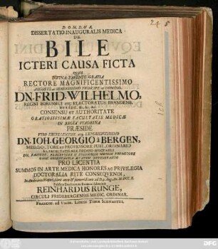 Dissertatio Inauguralis Medica De Bile Icteri Causa Ficta