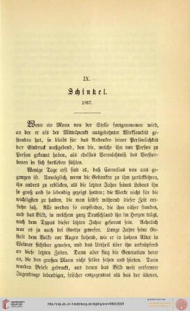 IX. Schinkel