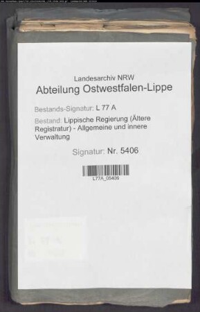 Judengeleit im Amt Detmold (Vogtei Lage und Heiden) sp. Amt Lage