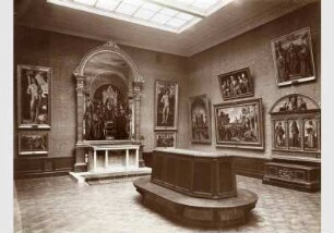 Aufstellung der Gemäldegalerie und der Skulpturensammlung im Kaiser-Friedrich-Museum, Raum 44, Venezianische Gemälde des 15. Jhd.