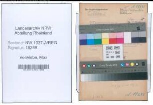 Entnazifizierung Max Verwiebe , geb. 00.00.0000 ()