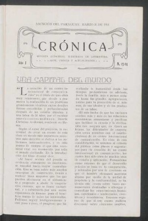 Una capital del mundo : [Del "Boletín de la Unión Pan-Americana"]