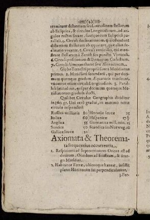 Axiomata & Theoremata frequentius occuentia.